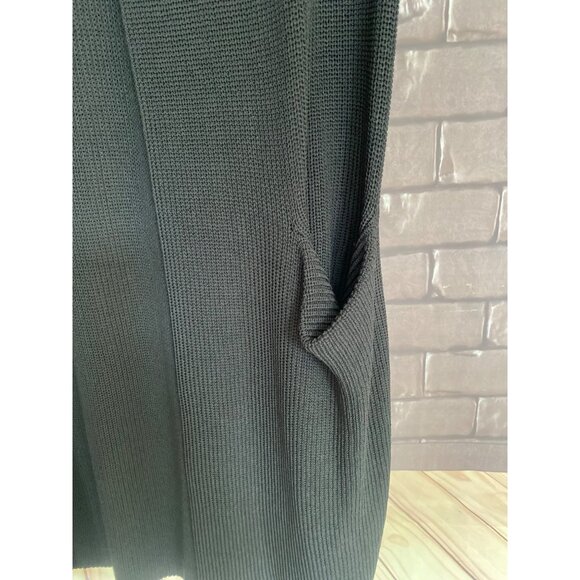 Wilfred Long Sleeveless Cardigan With Pockets In Black S - Picture 2 of 4